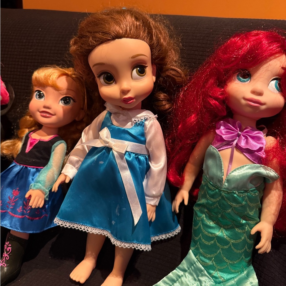 Belle in Blue Dress Doll with Brown Hair